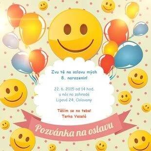 Pozvánka na oslavu narozenin - šablona ke stažení zdarma