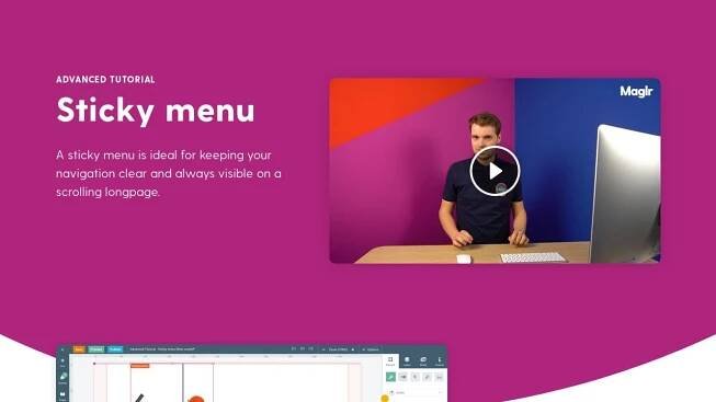 Advanced Tutorial - Sticky menu
