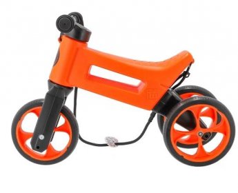 TEDDIES Odrážadlo Funny wheels Rider SuperSport oranž. 2v1+popruh