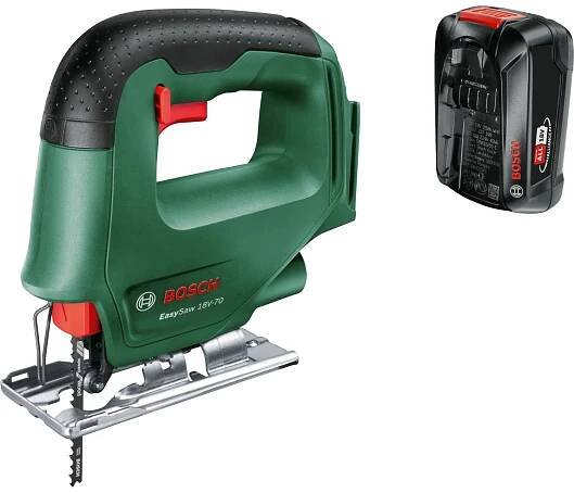 Bosch Aku kmitací pila EasySaw 18V-70 vč. aku 2.0 Ah a nabíječky
