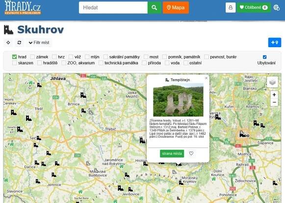 Hrady.cz - Cestujte s přehledem - Developer Mapy