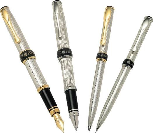 Alternative view of Silver Wickerwork Rollerball Pen