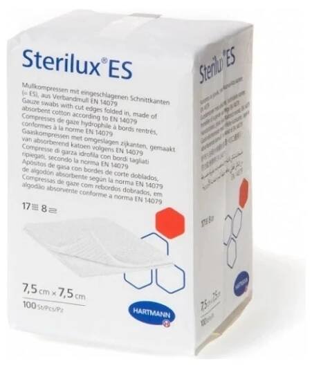 Hartmann Prodyšné gázové kompresy Sterilux ES, nesterilní 100 ks 7,5 x 7,5 cm od 74 Kč - Heureka.cz