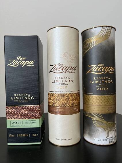 Sada Ron Zacapa Reserva Limitada 2014, 2015 & 2019 | Rums.cz