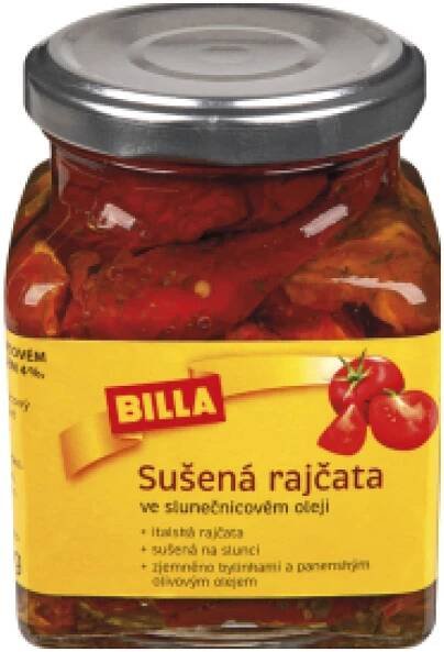 Sušená rajčata v oleji Billa v akci levně | Kupi.cz