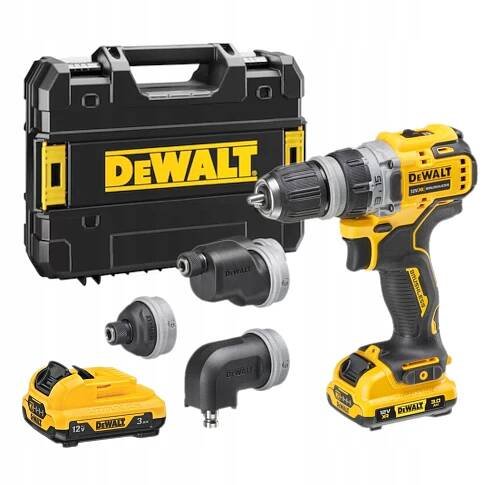 DeWALT Skrutkovač s vymeniteľnými hlavicami 12V XR 2x3Ah + TSTAK DCD703L2T