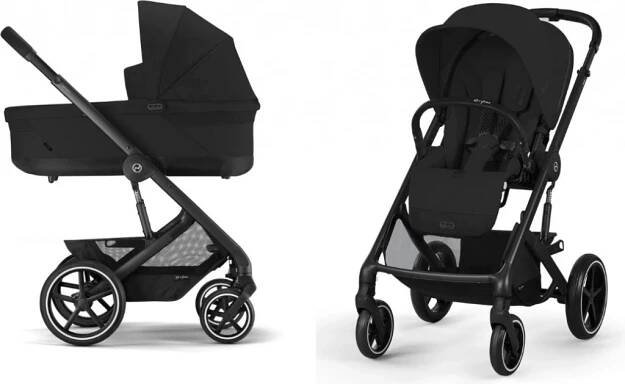 CYBEX Balios S Lux + Cot S Lux 2023 Moon Black Black Frame