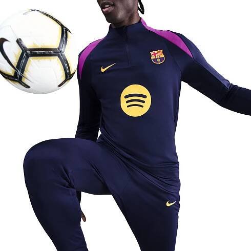 Pánské tréninkové fotbalové tričko s dlouhým rukávem Nike Dri-FIT FC Barcelona Strike