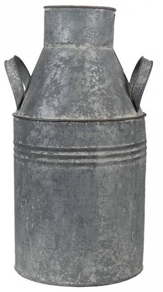 Dekorační plechová konev na mléko Country Garden - Ø17*36 cm - Clayre & Eef