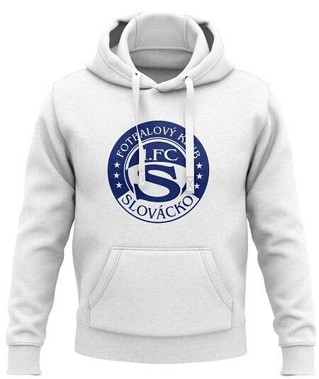 Mikina Slovácko kapuce logo bílá unisex