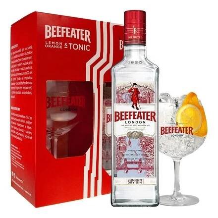 Beefeater 40% 0,7 l + sklenička