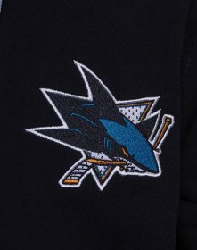 Mikina '47 Brand NHL San Jose Sharks Back Check Morris Full Zip Hood Jet Black