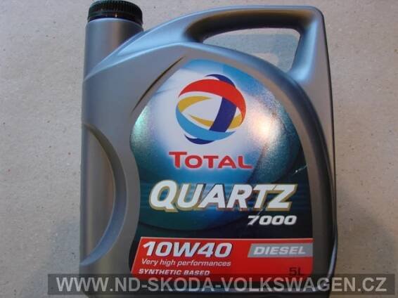 Polosyntetický motorový olej 10W-40 TOTAL QUARTZ 7000 DIESEL (5L)