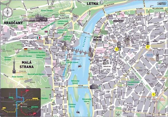Maps of Prague | Detailed map of Prague in English | Maps of Prague ...