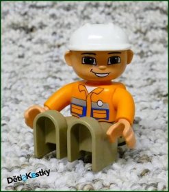 Lego® Duplo® Figurka Cestář Bílá Helma