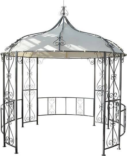 Pergola Almeria, kulatý zahradní altán, robustní ocelový Obrázek produktu 