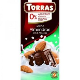Torras Leche-Almendras Bezlepková diabetická mliečna čokoláda mandľová bez pridaného cukru 75g