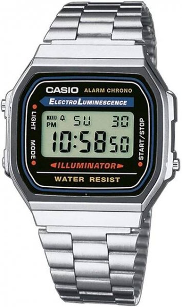 Casio A168WA-1YES Bracelet watch Männlich Elektronisch Silber Uhr (A168WA-1YES)