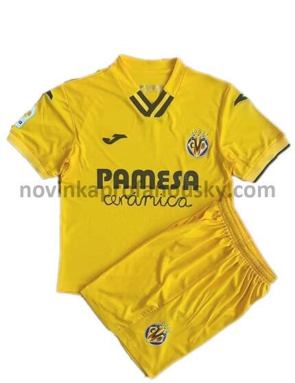 Villarreal CF Dres Domácí Fotbalové Dresy pro Děti 2021-2022