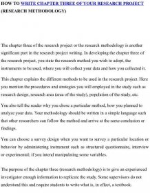 Calaméo - How To Write Chapter Three Of Your Research Project
