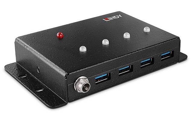 LINDY 443492 4 porty USB 3.0 hub černá