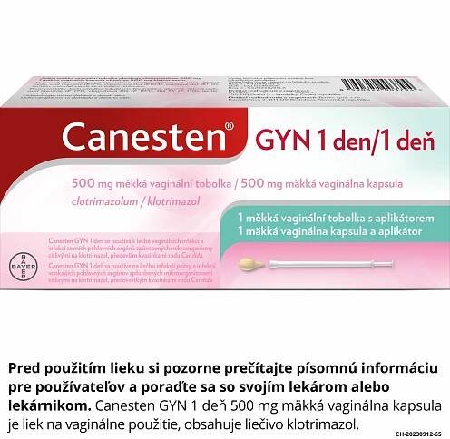 Canesten GYN 1 deň 500 mg 1 mäkká vaginálna kapsula