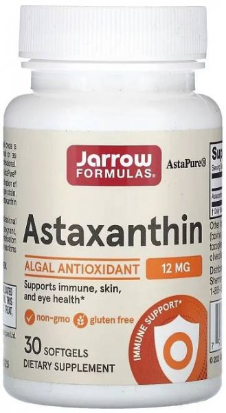 Jarrow Formulas Jarrow Formulas, Astaxanthin, 12 mg, 30 softgel kapslí