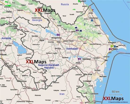Turistická mapa - Ázerbájdžán