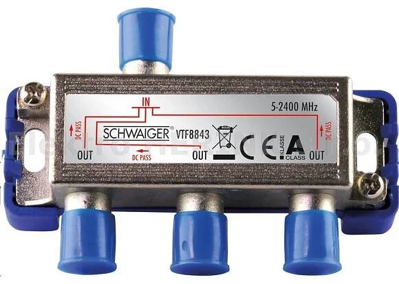 InnTec VT 8843 rozbočovač 5-2400 MHz (DC), 3x výstup | Elektro HERINK s.r.o. 