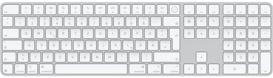 Apple Magic Keyboard Numeric Touch ID/Bezdrátová Bluetooth/SK layout/Bílá