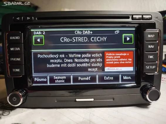 Škoda Columbus RNS510 3T0035686D LED DAB akt. - Rakovník, Rakovník II - Bazar