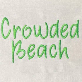 Crowded Beach Machine Embroidery Font