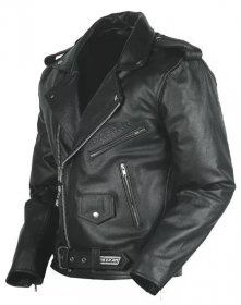 Kožená bunda na motorku Nazran Chopper black