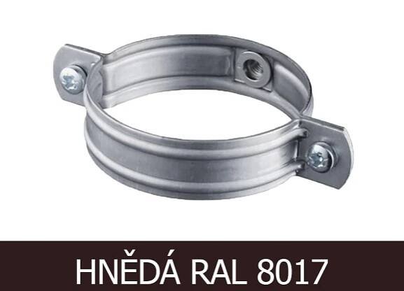 Objímka svodu pro šroub HNĚDÁ RAL 8017 80 mm