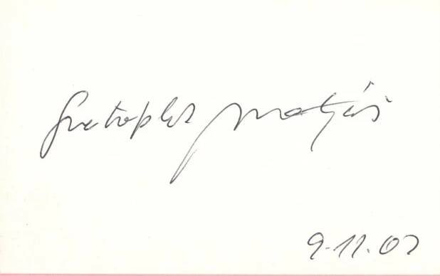 Svatopluk Matyáš (1929-2020), herec, autogram, podpis - Ostatní sběratelské předměty