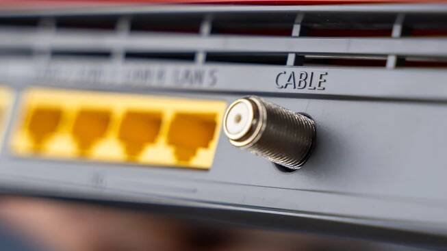 Kabelanschluss am WLAN Router