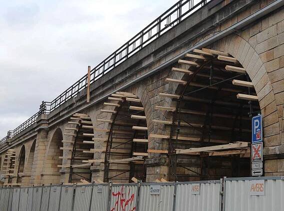 Pokračování oprav Negrelliho viaduktu 24.ledna.
