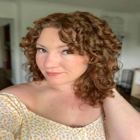 Reviewer's photo of her hair after the brush