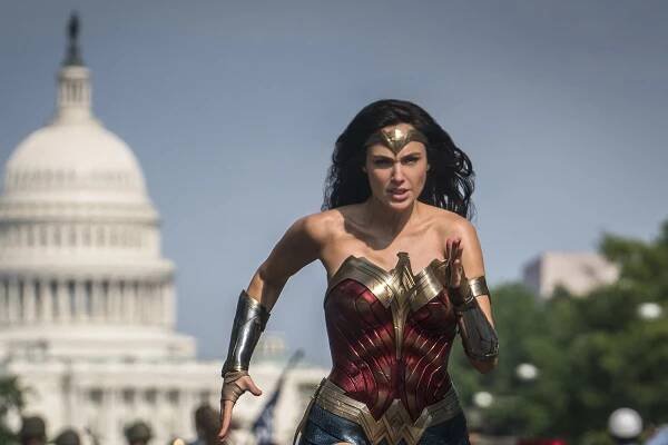 Actress Gal Gadot running in her upcoming Wonder Woman 1984 film.