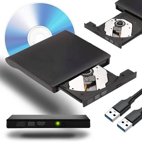 Externí DVD mechanika ISO CD-R/DVD-ROM/RW USB VYPALOVAČKA