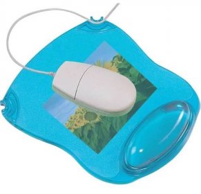 Podložka pod myš Q-Connect - gelová, s opěrkou zápěstí, modrá