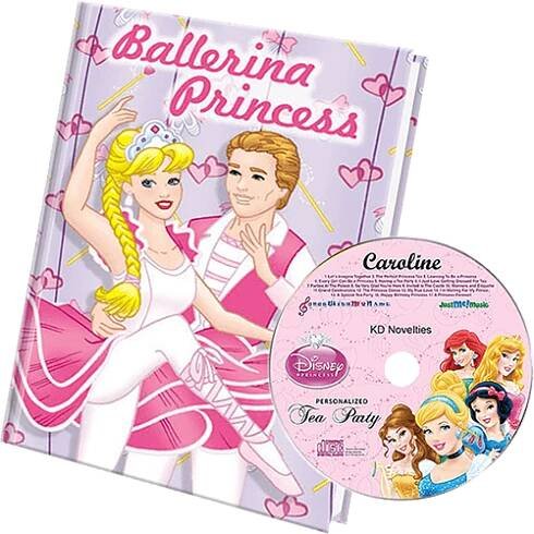 Princess Personalized Book and Music Gift Set With Child's Name Throughout
