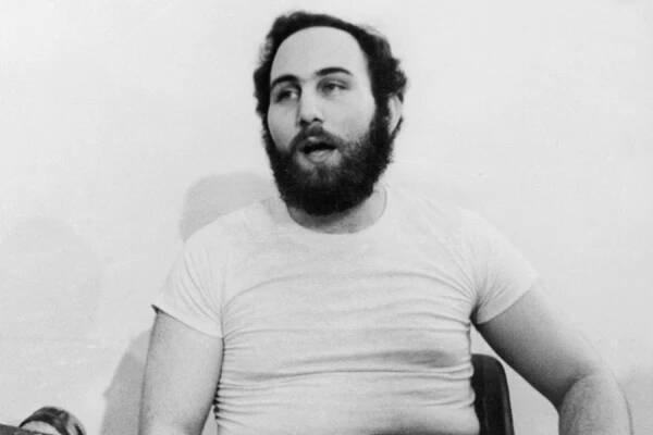 David Berkowitz addresses the media at the Attica Correctional Facility.