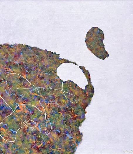 M.Pošvic, Při vzpomínce na Zuzanu Navarovou, akryl na plátně,60 x 70 cm