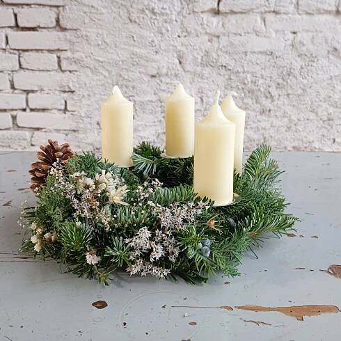 Adventní věnec mini - Kytky od potoka