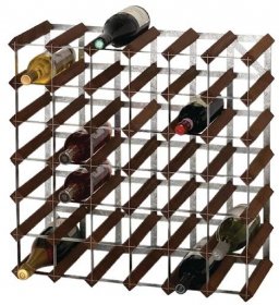 Wine Rack Dark Wood 42 Bottle – [DN634]