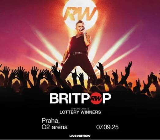 1x Vstupenka na koncert Robbieho Williamse v Praze - Pelhřimov