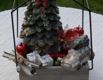 Vánoční stromeček v domečku - Zimní a vánoční dekorace - Podzimní a zimní dekorace - Podzimní a zimní dekorace - HANA-KYTICE.cz