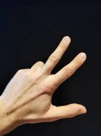 Levou rukou muž, třetí, třetí, třetí, spočítat číslo — Stock obrázek