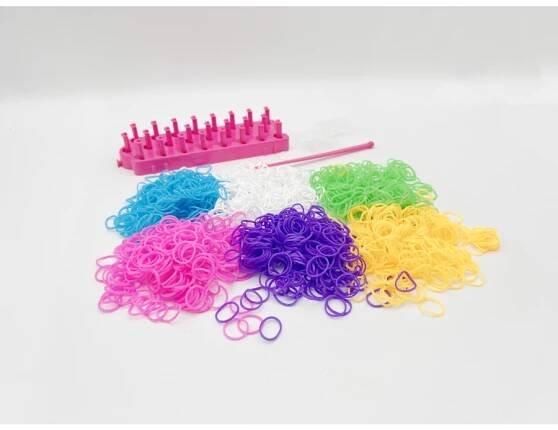 Kreativní sada na výrobu náramků Loom Band 1200 ks | Bambule Království hraček
